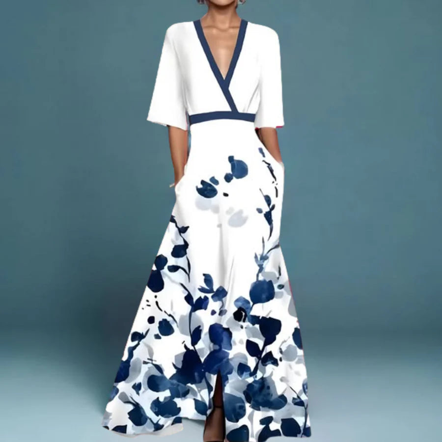Michelle™ | Elegant Floral Wrap Dress