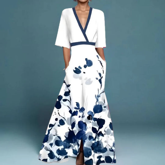 Michelle™ | Elegant Floral Wrap Dress