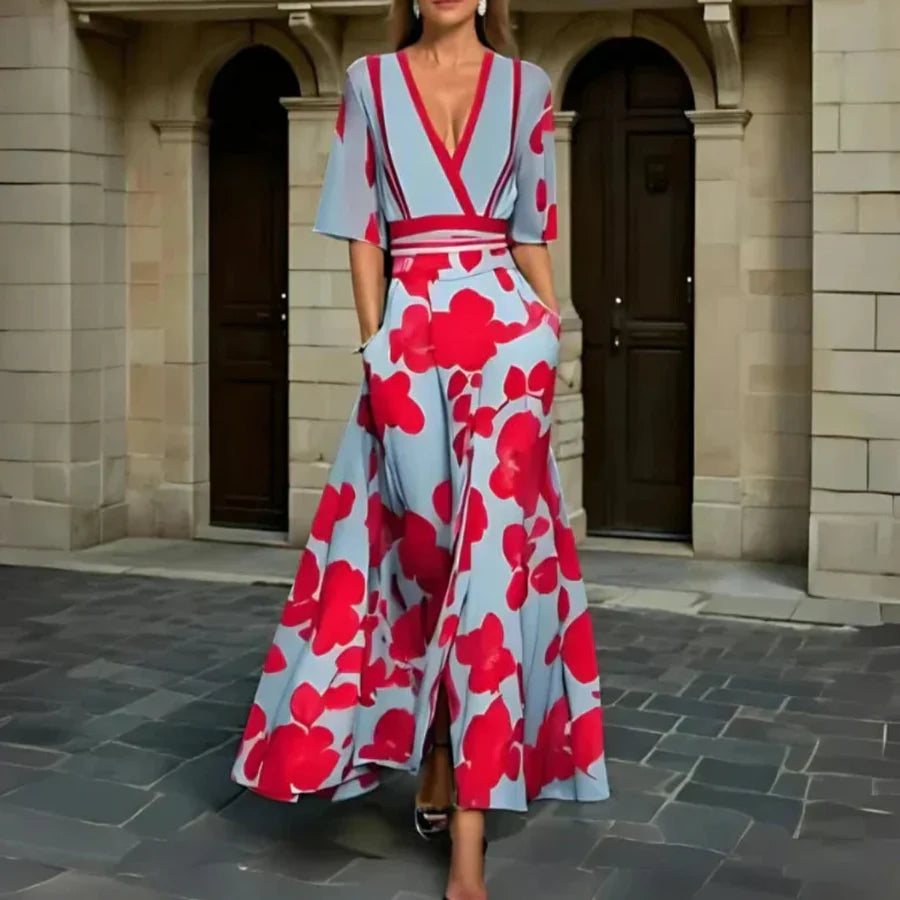 Michelle™ | Elegant Floral Wrap Dress