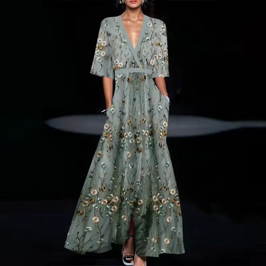 Michelle™ | Elegant Floral Wrap Dress